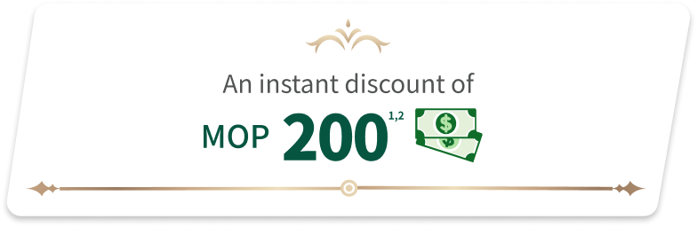 MOP200 Instant Discount