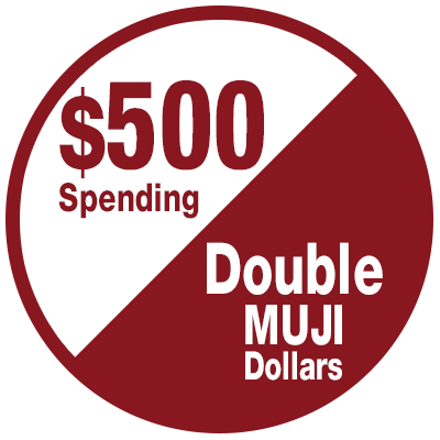 Spending $500 Double MUJI Dollars