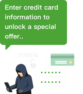 Unlawfully obtaining your personal information for credit card application