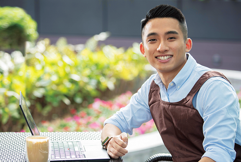Photo of a relaxed SME owner