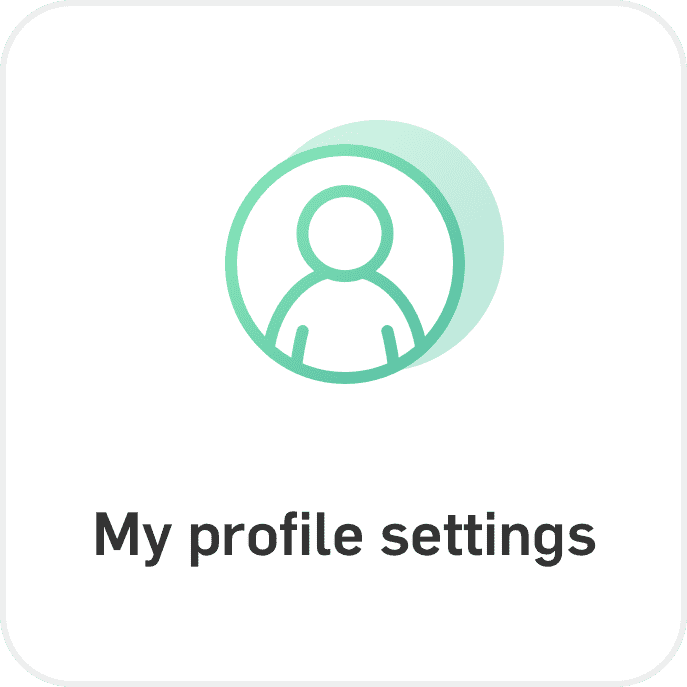 My profile settings