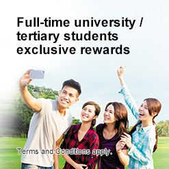 Full-time university / tertiary students exclusive rewards
