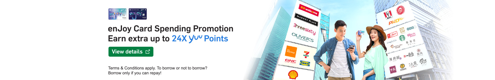 View details, enJoy Card Spending Promotion earn extra up to 24X yuu Points, opens in a new window