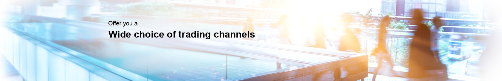 Offer a wide choice of trading channels