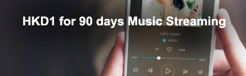 HKD1 for 90 days Music Streaming