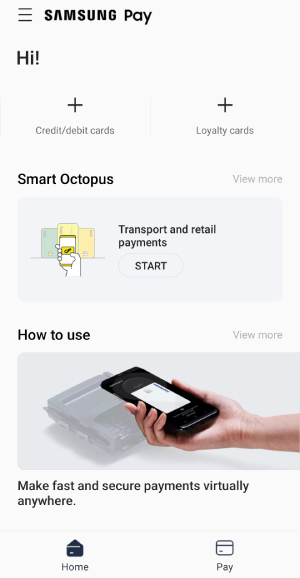 samsung pay not showing in gear app