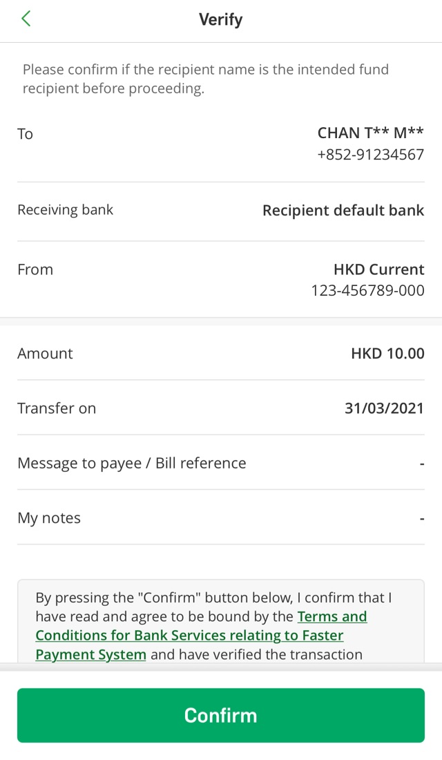 Faster Payment System (FPS) - Hang Seng Bank