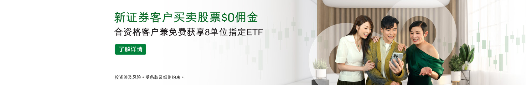 新证券客户买卖股票$0佣金 合资格客户兼免费获享8单位指定ETF。了解详情。於新视窗开启
